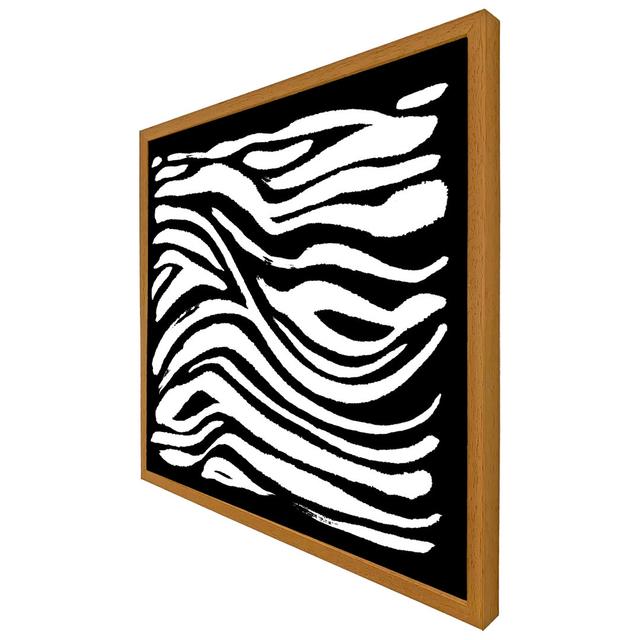 Arnya Zebra Print - Print Fairmont Park Format: Oak Framed, Size: 61cm H x 61cm W x 4cm D on Productcaster.