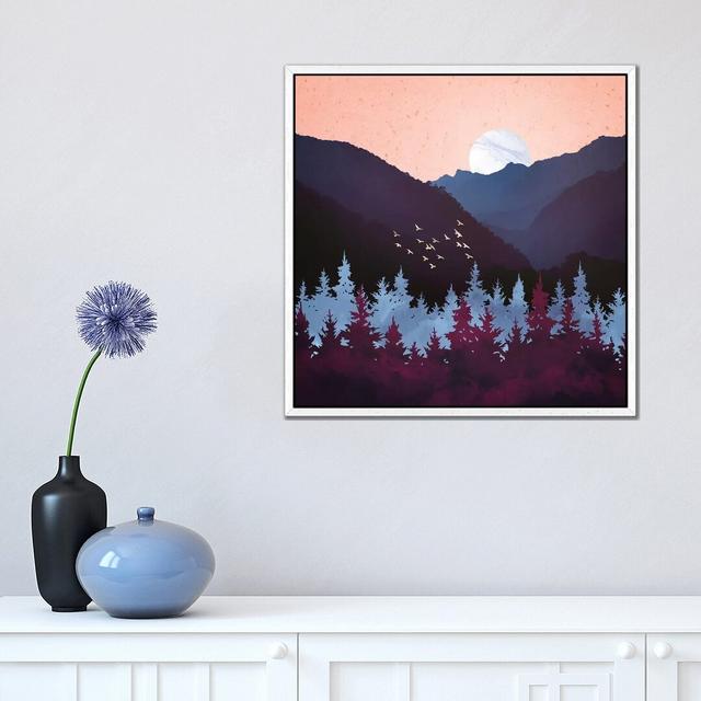 Mulberry Dusk - Print on Canvas Alpen Home Frame Option: White Framed, Size: 93.98cm H x 93.98cm W x 3.81cm D on Productcaster.