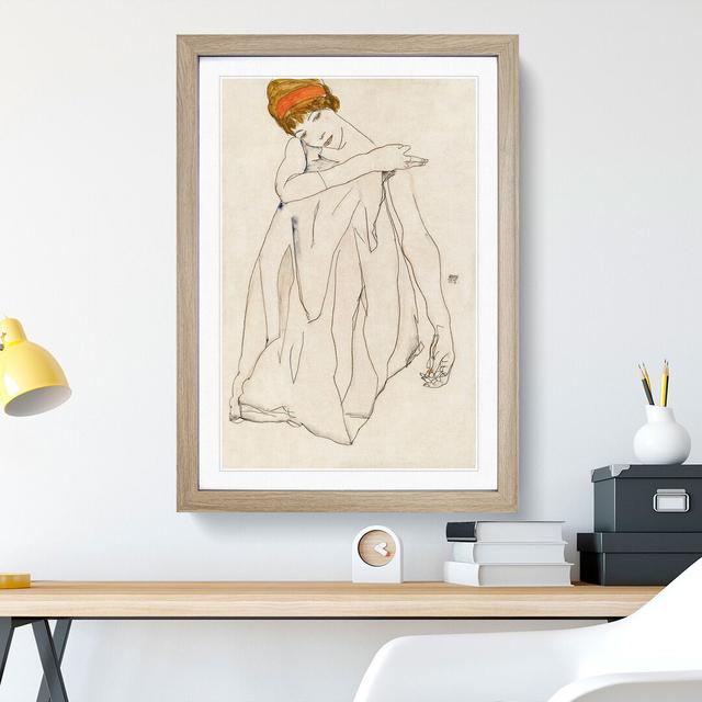 Dancer by Egon Schiele - Picture Frame Painting East Urban Home Size: 48cm H x 36cm W x 2cm D, Frame Option: Oak Framed on Productcaster.