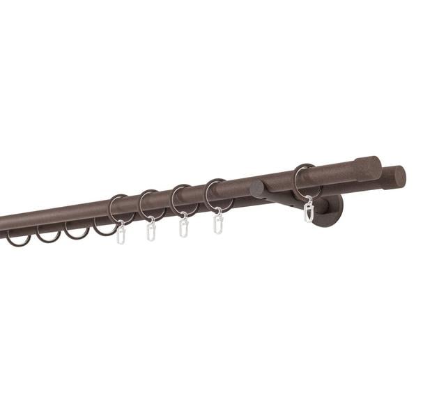 Curtain Rod mydeco Finish: Rust, Size: 2cm H x 360cm W x 12cm D on Productcaster.