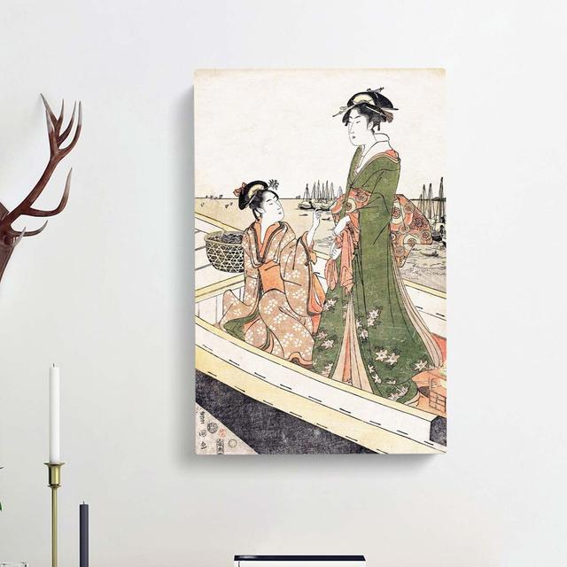 Women In A Boat by Utagawa Toyokuni - Wrapped Canvas Painting East Urban Home Size: 60cm H x 40cm W x 3cm D on Productcaster.