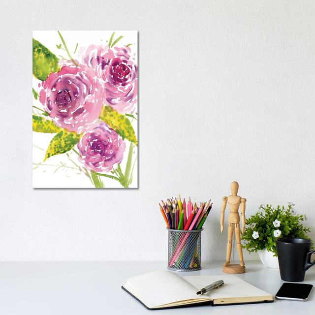 Bouquet Rose I by Melissa Wang - Wrapped Canvas Gallery-Wrapped Canvas Giclée Mercer41 Size: 30.48cm H x 20.32cm W on Productcaster.