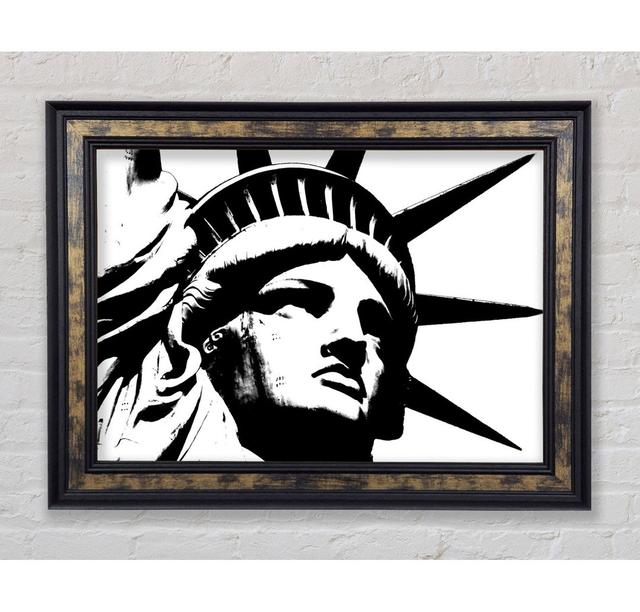 New York The Statue Of Liberty B N W Framed Print Bright Star Size: 84.1cm H x 142.2cm W x 8cm D on Productcaster.