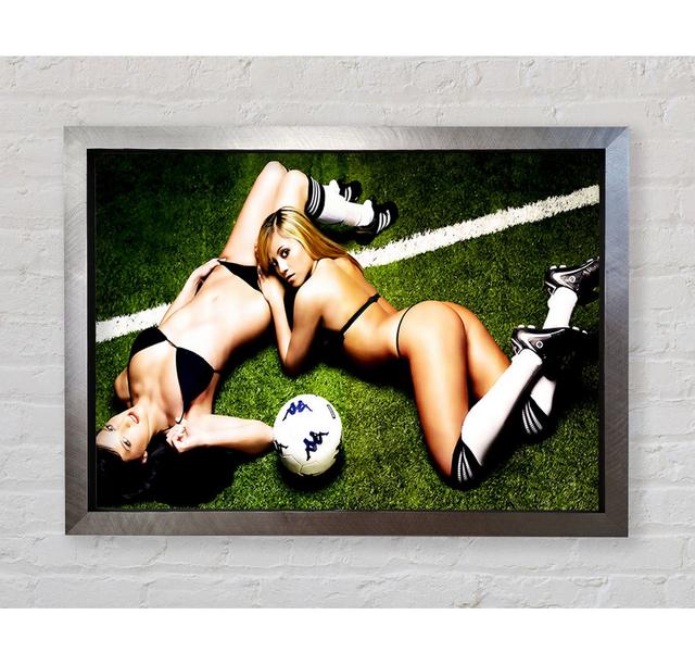 Womans Football Team - Single Picture Frame Art Prints Bright Star Size: 100cm H x 141.4cm W x 3.4cm D on Productcaster.