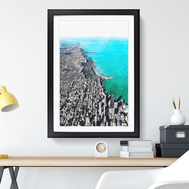 View of Doha in Qatar - Picture Frame Graphic Art East Urban Home Size: 48cm H x 36cm W x 2cm D, Frame Option: Black on Productcaster.