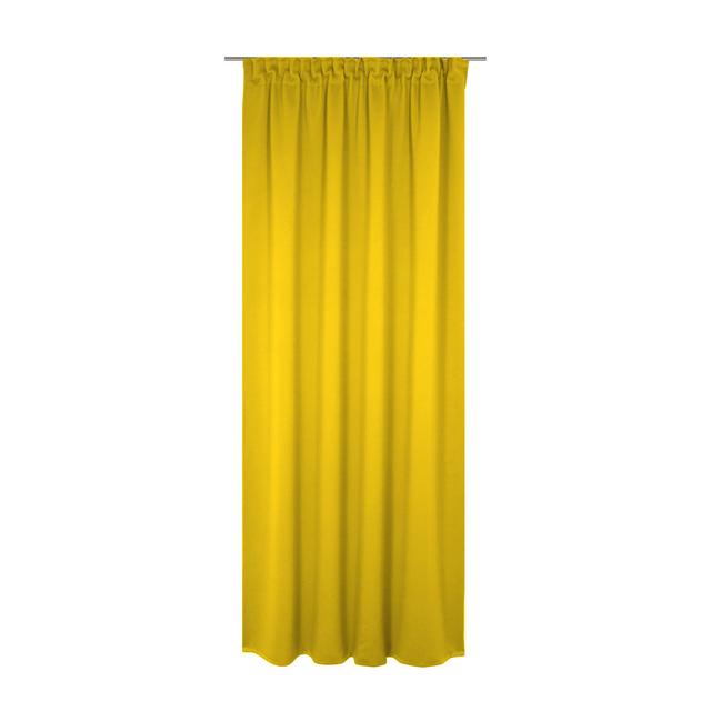 Polyester Blackout Pinch Pleat Curtain Panel Wirth Panel Size: 142cm wide x 315cm high, Curtain Colour: Yellow on Productcaster.