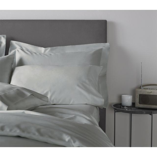 400 Thread Count 100% Cotton Sateen Oxford Pillowcase Pair Bianca Cotton Size: Standard (50 x 75cm), Colour: Dove Grey on Productcaster.