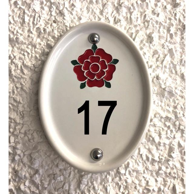 17cm Grovebury Flush Mount House Number Dakota Fields Number: 17 on Productcaster.