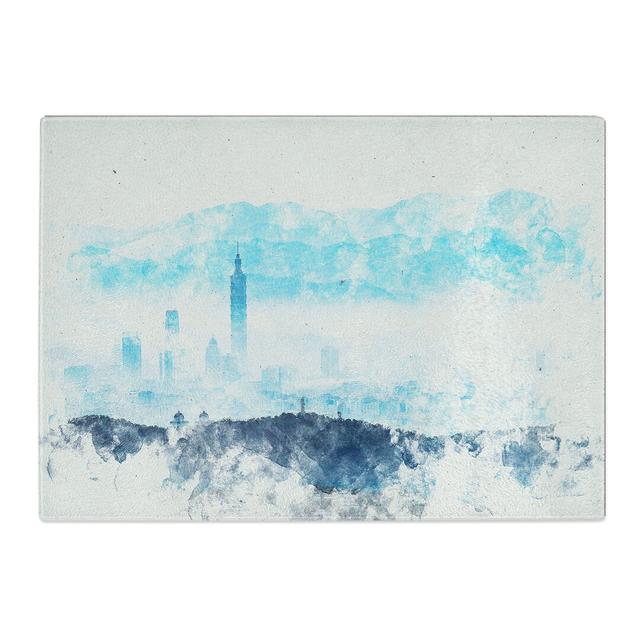 Tempered Glass Taipei City in Taiwan Chopping Board East Urban Home Size: 28.5 cm x 39 cm on Productcaster.