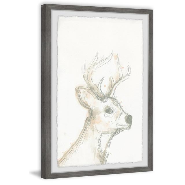 Deason Deer Cameo IV - Drawing Zoomie Kids Size: 61cm H x 41cm W on Productcaster.