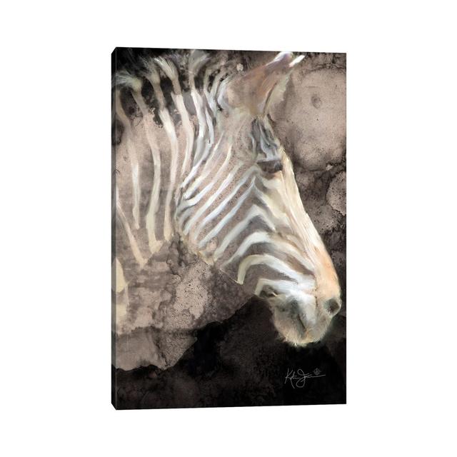 Portrait of A Zebra by Katrina Jones - Wrapped Canvas Art Prints Natur Pur Size: 45.72cm H x 30.48cm W x 1.905cm D on Productcaster.