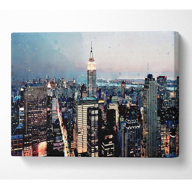 Empire State Building At Dusk - Print Latitude Run Size: 81cm H x 121.9cm W x 10cm D on Productcaster.