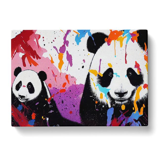 Panda Splash Vol.1 Abstract - Wrapped Canvas Graphic Art Big Box Art Size: 40cm H x 60cm W on Productcaster.