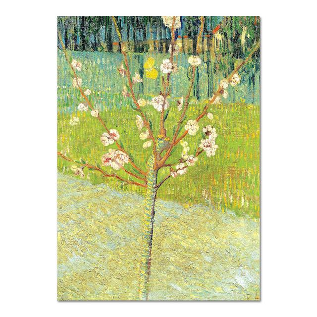 Peach Blossom by Vincent Van Gogh - Unframed Painting on Glass Rosalind Wheeler Size: 135cm H x 95cm W on Productcaster.