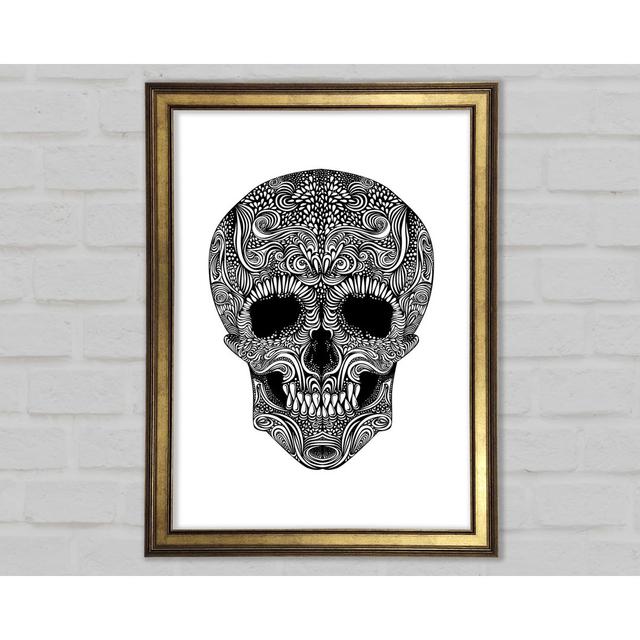 Mexican Skull 2 Framed Print Wall Art Happy Larry Format: Gunmetal Framed Paper, Size: 42cm H x 29.7cm W x 1.5cm D on Productcaster.