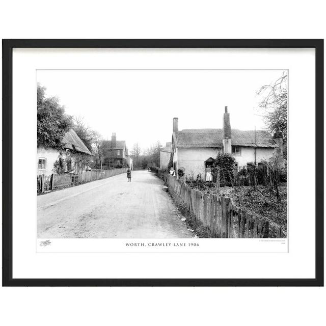 'Worth, Crawley Lane 1906' by Francis Frith - Picture Frame Photograph Print on Paper The Francis Frith Collection Size: 45cm H x 60cm W x 2.3cm D on Productcaster.