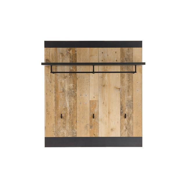 Jackeline 3 - Hook Wall Mounted Coat Rack with Storage Lark Manor Colour: Natural/Black on Productcaster.