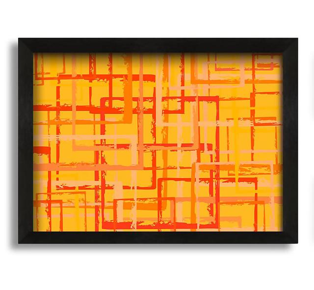 Tangerine Lines - Picture Frame Graphic Art on Canvas Metro Lane on Productcaster.