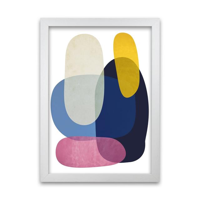 Abstract Pebbles 2 Original - Graphic Art Print on Paper Norden Home Frame Option: White Frame, Size: 30cm H x 21cm W x 3cm D on Productcaster.