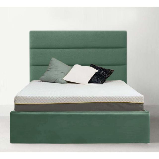 Lavetra Upholstered Bed Ebern Designs Colour: Duck Egg, Size: Small Double (4') on Productcaster.