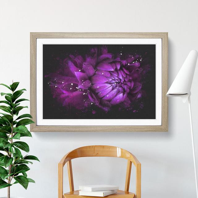 Purple Flower Vol.1 - Picture Frame Graphic Art on Wood East Urban Home Size: 65cm H x 90cm W x 2cm D, Frame Option: Oak Framed on Productcaster.