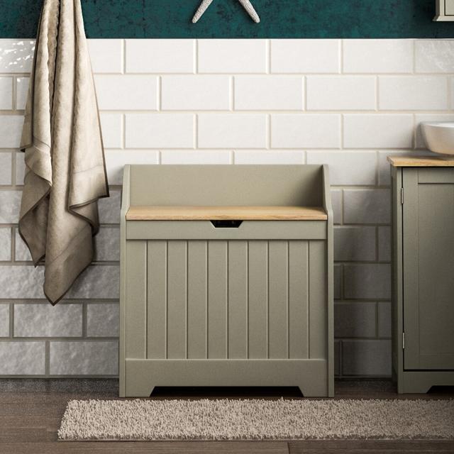 Milano Cabinet Laundry Bin Brambly Cottage Colour: Grey on Productcaster.