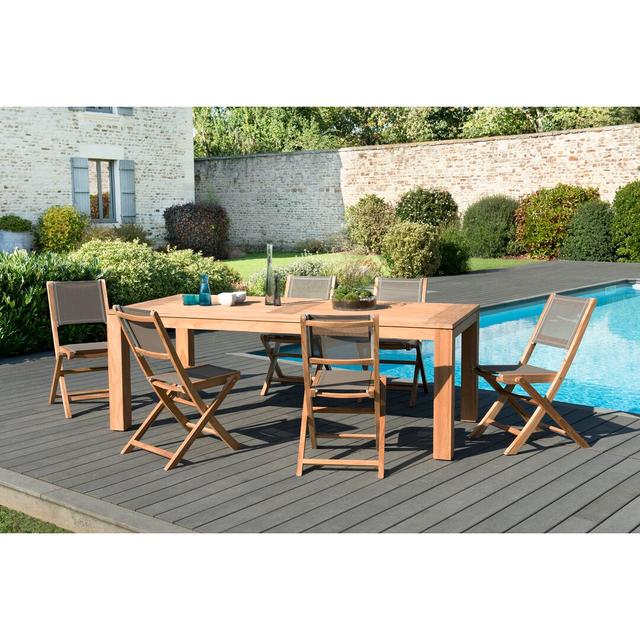 Woehler Garden 6 Seater Dining Set Dakota Fields on Productcaster.