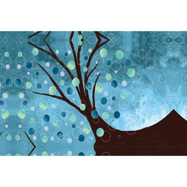 Four Season Tree Blue - Wrapped Canvas Art Prints ClassicLiving Size: 51cm H x 76cm W x 3.8cm D on Productcaster.