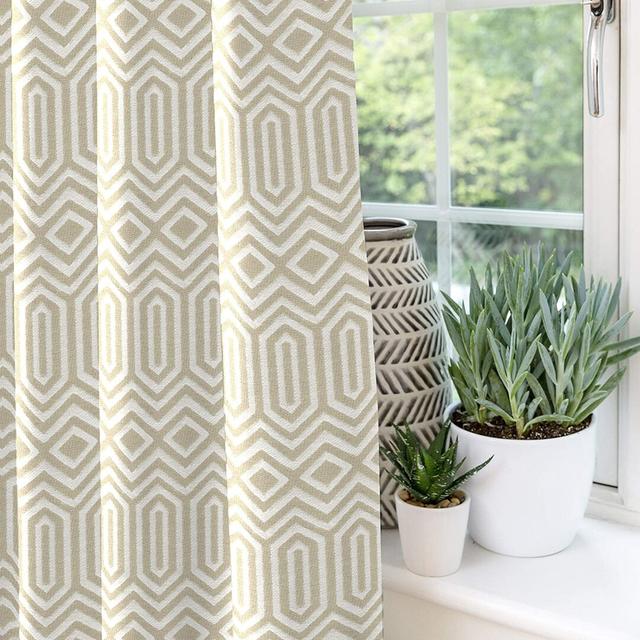 Wescott Polyester Blackout Grommet / Eyelet Curtain Pair (Set of 2) George Oliver Colour: Taupe, Panel Size: Width 116 x Drop 182 cm on Productcaster.