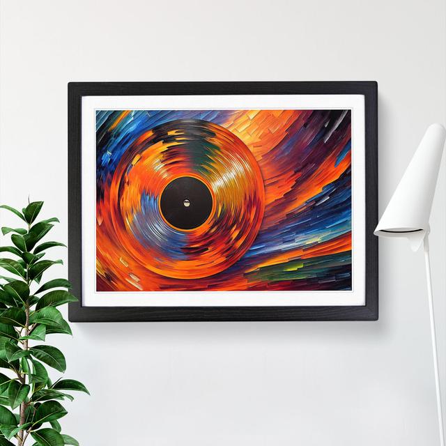 Golden Vinyl Record Vol.1 Abstract - Picture Frame Graphic Art Metro Lane Size: 46cm H x 64cm W x 2cm D, Format: Black Framed on Productcaster.