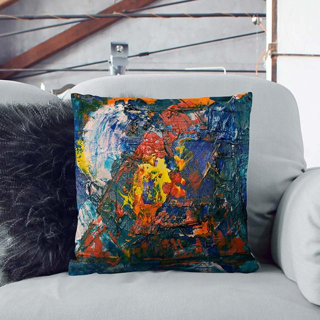 Abstract Art Painting Vol.123 by S.Johnson Cushion with Filling East Urban Home Size: 40 x 40 cm, Backing Colour: Stone on Productcaster.