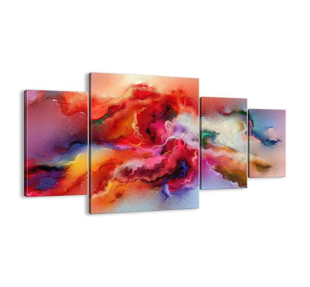 How to Capture Dreams - Smoke - 4 Piece Unframed Graphic Art Print Set on Canvas Latitude Run Size: 90cm H x 160cm W x 1.8cm D on Productcaster.