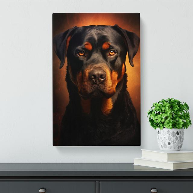 Rottweiler Digital - Print Marlow Home Co. Size: 60cm H x 40cm W x 3cm D on Productcaster.