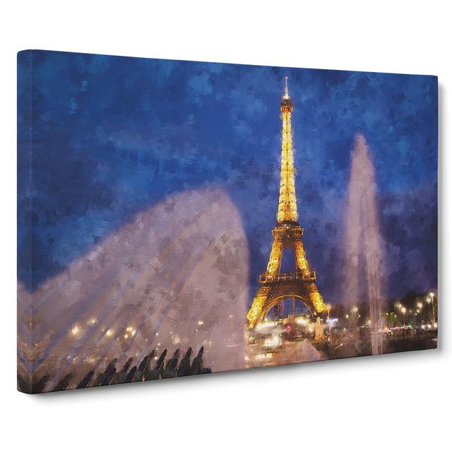 Eiffel Tower Vol.6 - Wrapped Canvas Graphic Art East Urban Home Size: 50cm H x 76cm W x 3cm D on Productcaster.