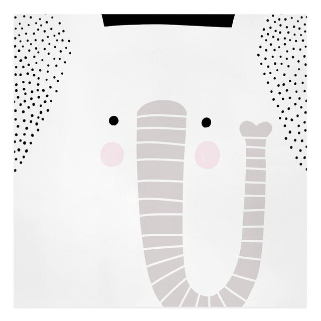 Animal Park with Patterns - Elephant - Wrapped Canvas Graphic Art Isabelle & Max Size: 50cm H x 50cm W, Format: 330g/m² recycled canvas on Productcaster.