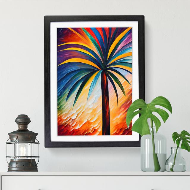 Palm Tree - Single Picture Frame Painting 17 Stories Frame Option: Black, Size: 46cm H x 34cm W x 2cm D on Productcaster.