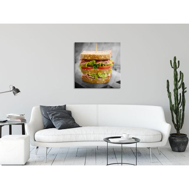 Double Sandwich - Unframed Photograph on Glass Brayden Studio Size: 70cm H x 70cm W x 0.4cm D on Productcaster.