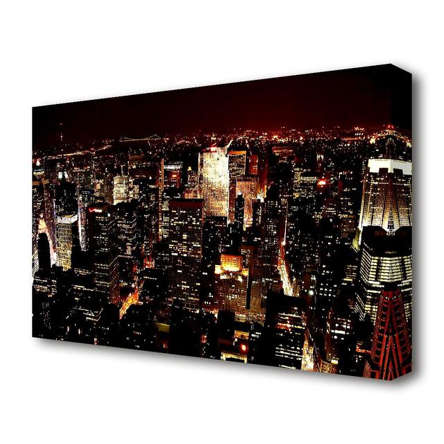 'Golden City Nights' Photograph on Wrapped Canvas East Urban Home Size: 50.8 cm H x 81.3 cm W on Productcaster.