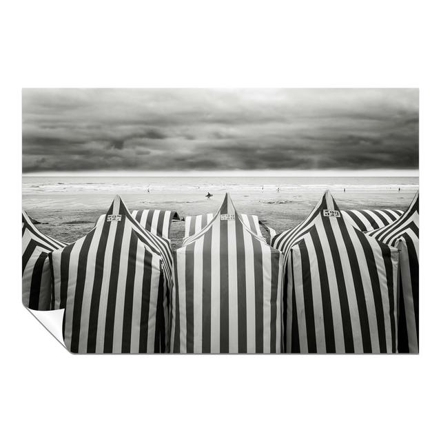 Panther Print Fine Art Prints Black & White Beach Tents Summer Artistic Unframed Poster, Pictures For Home Walls, Bedroom, Living Room & Bathroom Deco on Productcaster.