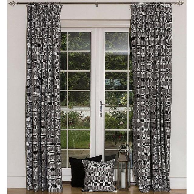 Cynthia Polyester Blackout Pinch Pleat Curtain Pair (Set of 2) Bloomsbury Market Size per Panel: 116 W x 137 D cm on Productcaster.