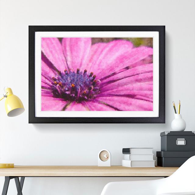 Purple Flower Vol.2 - Picture Frame Painting East Urban Home Size: 27cm H x 36cm W x 2cm D, Frame Option: Black Framed on Productcaster.