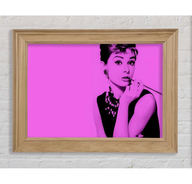 Audrey Hepburn Pink - Einzelner Bilderrahmen Kunstdrucke Bright Star Größe: 42 cm H x 59,7 cm B x 8 cm T on Productcaster.