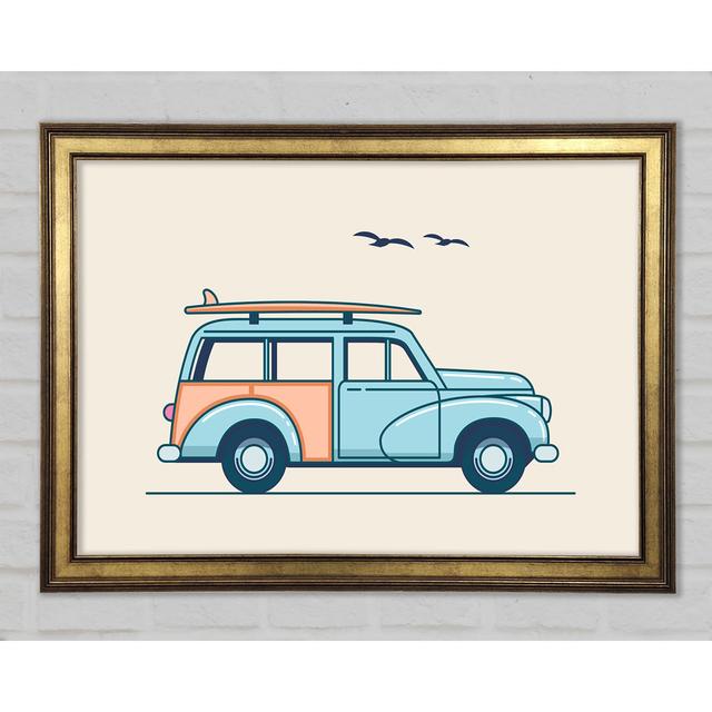 Morris Minor Traveller - Print Borough Wharf Size: 29.1cm H x 42cm W x 1.5cm D on Productcaster.