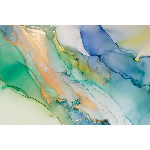 Alcohol Ink Texture - Wrapped Canvas Art Prints Fairmont Park Size: 61cm H x 91cm W x 3.8cm D on Productcaster.