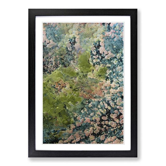 High Above the Greens in Abstract - Picture Frame Graphic Art Print East Urban Home Size: 65cm H x 48cm W x 2cm D, Frame Option: Black Framed on Productcaster.