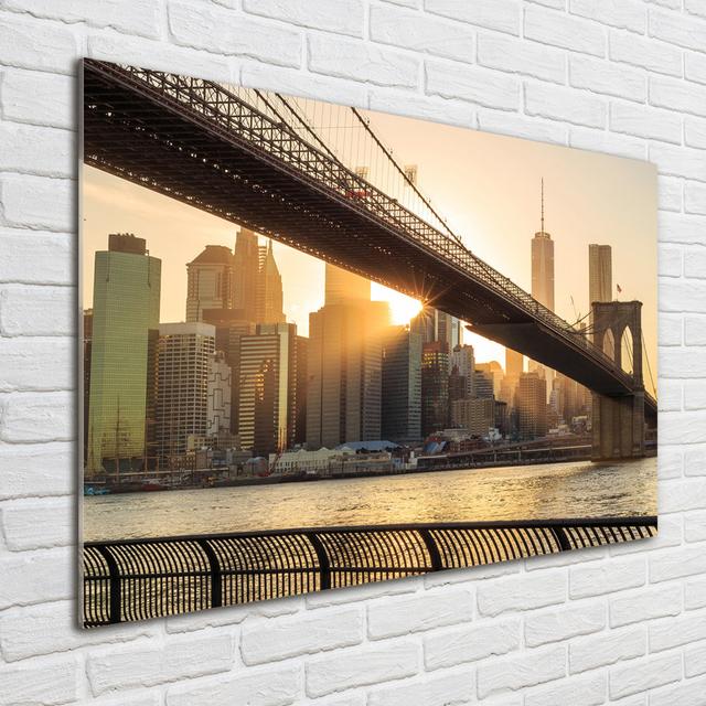 Brooklyn Bridge - Unframed Art Prints on Glass Ebern Designs on Productcaster.