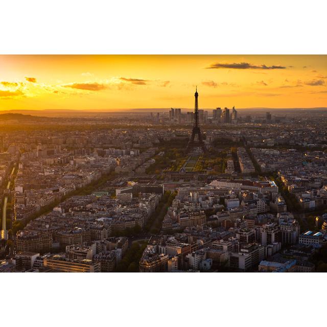 Ceron Paris At Sunset by Nellmac - Wrapped Canvas Print 17 Stories Size: 61cm H x 91cm W x 3.8cm D on Productcaster.