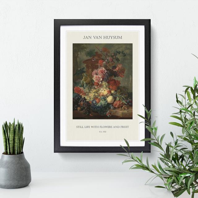 Still Life With Flowers And Fruit Vol.4 by Jan Van Huysum - Single Picture Frame Print East Urban Home Size: 65cm H x 48cm W x 2cm D, Frame Option: Bl on Productcaster.