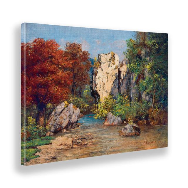 Wandbild Rocky landscape von Gustave Courbet Union Rustic Format: Stoff, Größe: 45 cm H x 65 cm B on Productcaster.