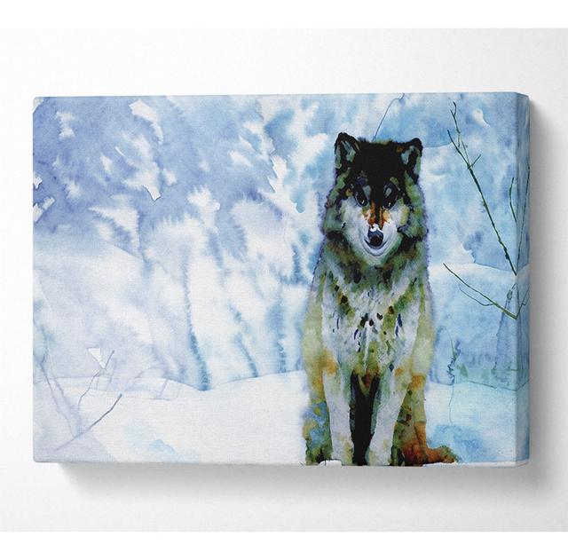 Lonsome Wolf - Wrapped Canvas Art Prints Alpen Home Size: 35.6cm H x 50.8cm W x 10cm D on Productcaster.